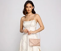 Rise And Glow Rhinestone Envelope Clutch