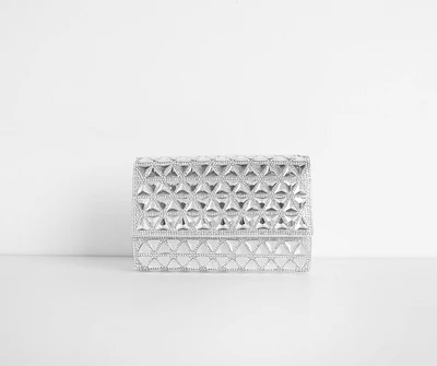 Triangle Rhinestone Clutch