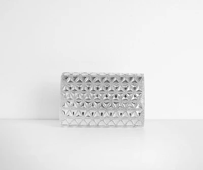 Triangle Rhinestone Clutch