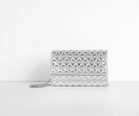 Triangle Rhinestone Clutch