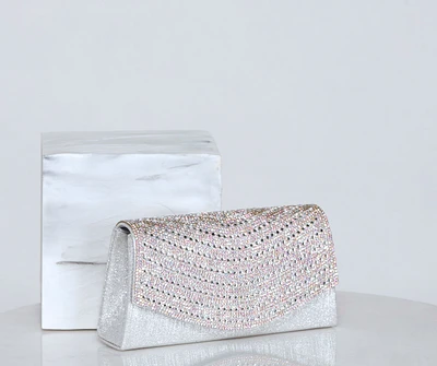 Sparkle & Shine Rhinestone Fold-Over Clutch