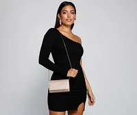Keep It Lurex Box Clutch