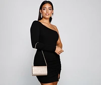 Keep It Lurex Box Clutch