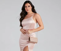 Glitter Daze Mesh Fold-Over Clutch