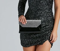 Wow Factor Rhinestone Box Clutch