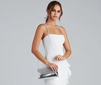 Wow Factor Rhinestone Box Clutch