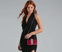 Make It Reign Rhine Satin Box Clutch