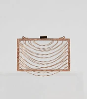 Dripping In Glamour Rhinestone Box Clutch