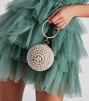 Glam Luxe Vibes Pearl Sphere Clutch