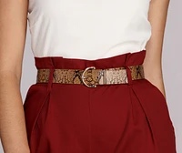 Sleek Snake Belt