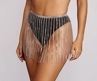 Rhinestone Fringe Belt