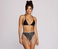 Rhinestone Fringe Belt
