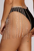 Rhinestone Fringe Belt