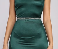 So Luxe Rhinestone O-Ring Belt