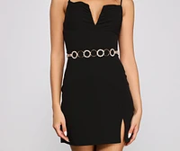 Rhinestone Bling O-Ring Belt