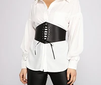 Lace N' Leather Corset Belt