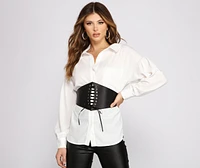 Lace N' Leather Corset Belt