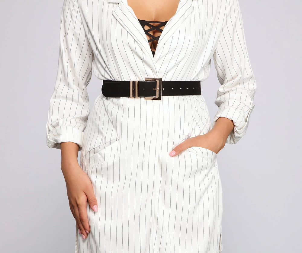 Simple And Chic Faux Leather Belt