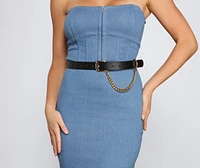 Sleek Swag Chain Belt Two Pack