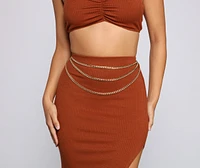 Layered Luxe Swag Chain Belt