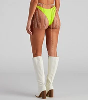 Rhinestone Fringe Skirt Belt