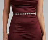 Time To Shine Rhinestone Braid Belt