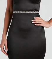 Glam Rhinestone Braided Belt