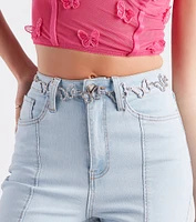 Cute And Chic Rhinestone Butterfly Belt