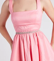 Sparkly Muse Rhinestone Tie Belt