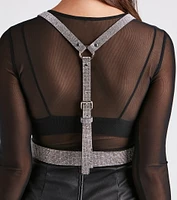 Glam Alert Rhinestone Harness Belt