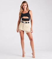 Fab Style Butterfly Buckle Faux Leather Belt