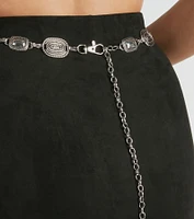 Western Diva Textured Concho Charm Belt