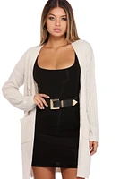 Black Faux Leather Stretch Belt