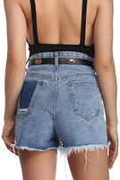Black Studded Faux Leather Belt