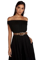 Double O Ring Leopard Belt