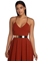 Stylish And Sleek Metal Belt