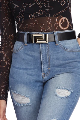 Geometric Buckle Belt