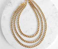 Draped 3 Row Chain Belt