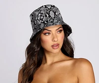 Snake Print Bucket Hat