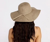 Poolside Elegance Floppy Straw Hat