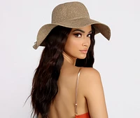 Poolside Elegance Floppy Straw Hat