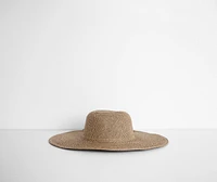 Poolside Elegance Floppy Straw Hat