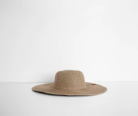 Poolside Elegance Floppy Straw Hat