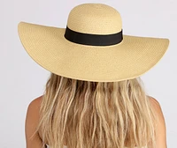 Island Gal Straw Floppy Hat