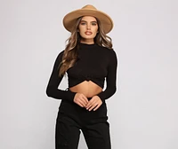 Chic Faux Wool Panama Hat
