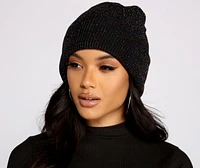 Layer In Luxe Slouchy Lurex Beanie