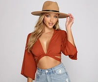 Vacay Bound Faux Wool Panama Hat
