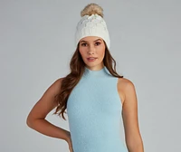 All the Blitz Rhinestone Knit Beanie