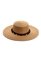 Pom Pom Straw Hat