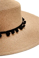 Pom Pom Straw Hat